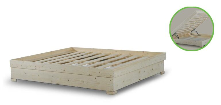 בסיס עץ מלא עם ארגז