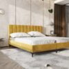 חדר שינה מודרני מיטה יהודית בגוון צהוב