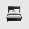 מיטת יחיד מרופדת בד צבע ירוק כולל מסגרת עץ דגם מרקו SB